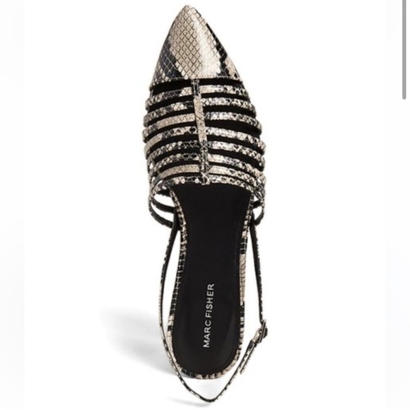 Marc Fisher shoes NEW flats ankle‎ strap adjustable ansli snake print - Picture 6 of 6